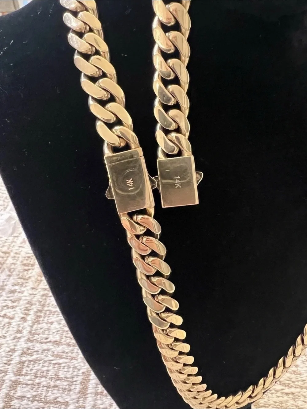 12mm Gold Cuban Link Set 24” Necklace And 8.5” Bracelet 14k Gold Plated